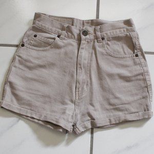 Reflection Jeans | High Waisted Denim Shorts | Light Brown | Vintage